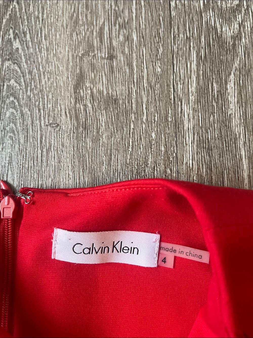 Calvin Klein Red Sleeveless Midi Sheath Dress tank minimalist business casual - Picture 2 of 6